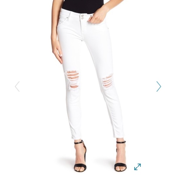 hudson barbara white jeans